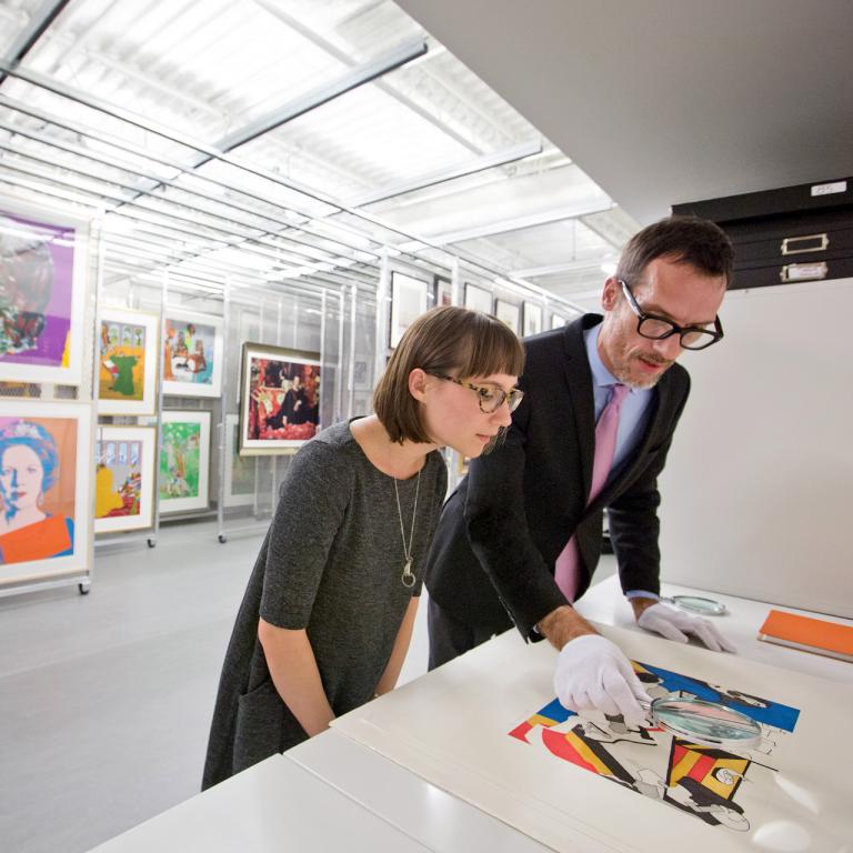 SCAD art history student with museum curator
