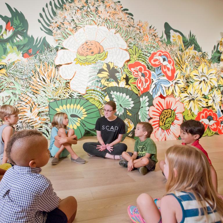 Children sitting in circle