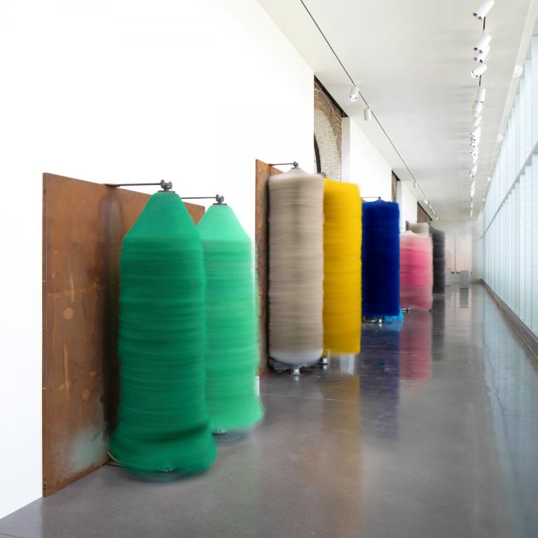 Installation view of Lara Favaretto exhibition