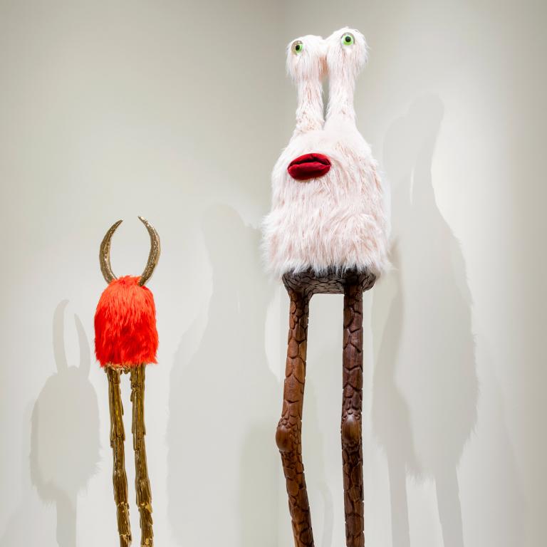 Gallery view of Haas Brothers exhibition at SCAD Museum