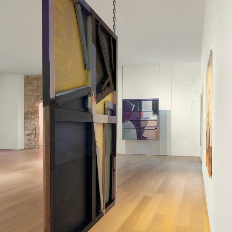 Installation view of Paulina Olowska exhibit