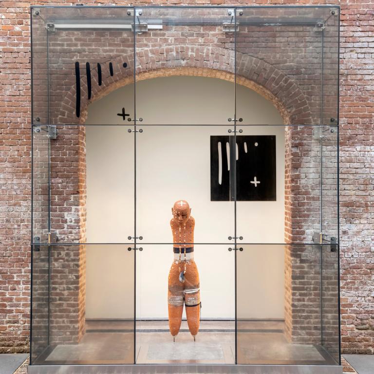 Installation view of Rose Simpson exhibition