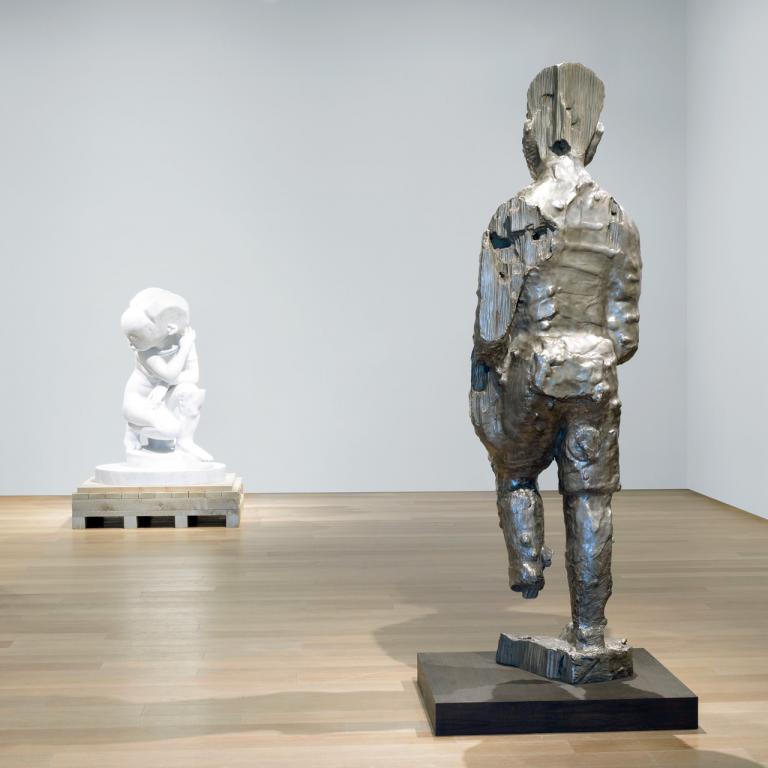 installation view of Sanford Biggers exhibit