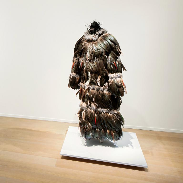 Installation view of Sanford Biggers exhibit