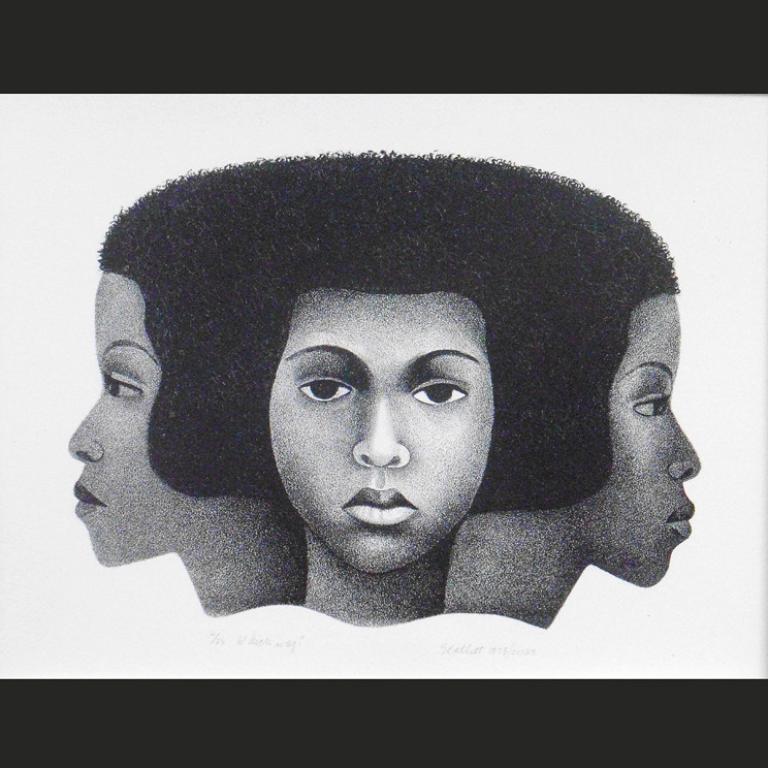 Installation view of Elizabeth Catlett