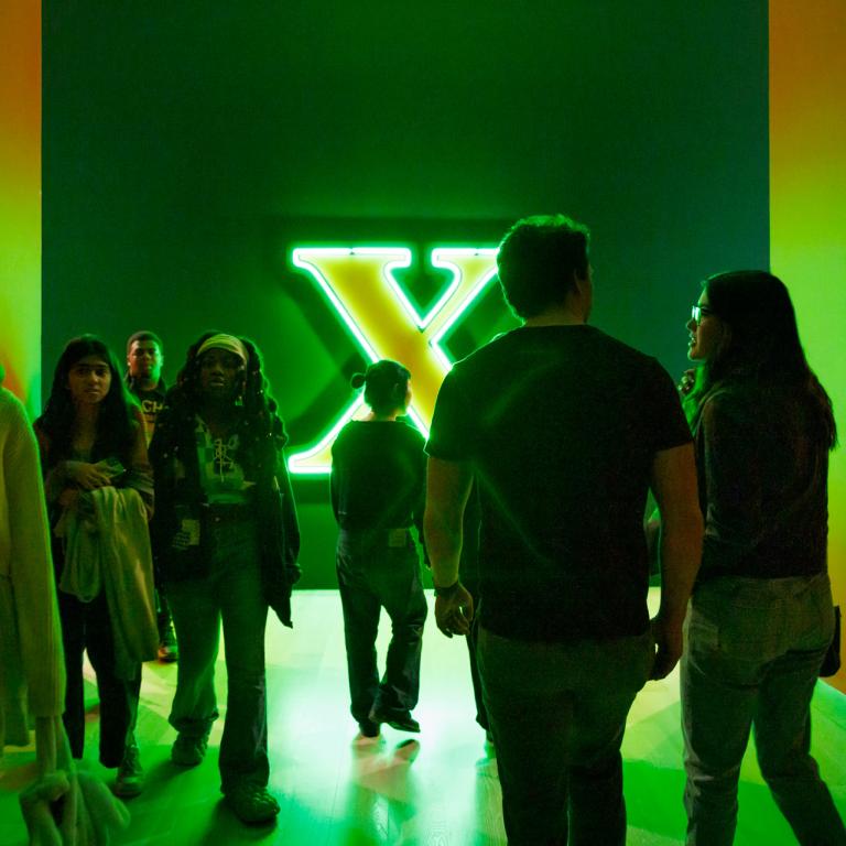 MoA visitors inside of gallery