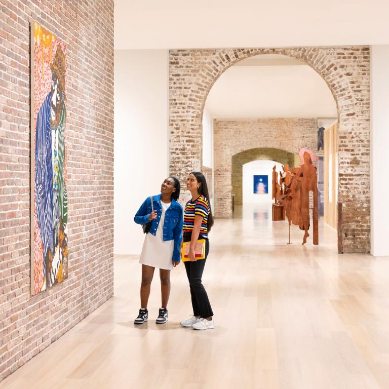 Moa vistors in the gallery