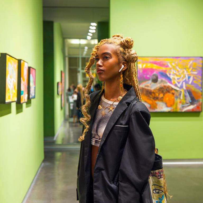 SCAD MOA visitor in gallery