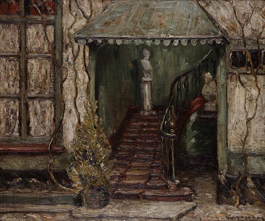 17" x 21" Oil on board 1908