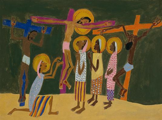 16.88" x 22.38"  Gouache on paper c. 1944