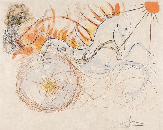 20.25" x 26.5" Etching with stencil coloring 1975