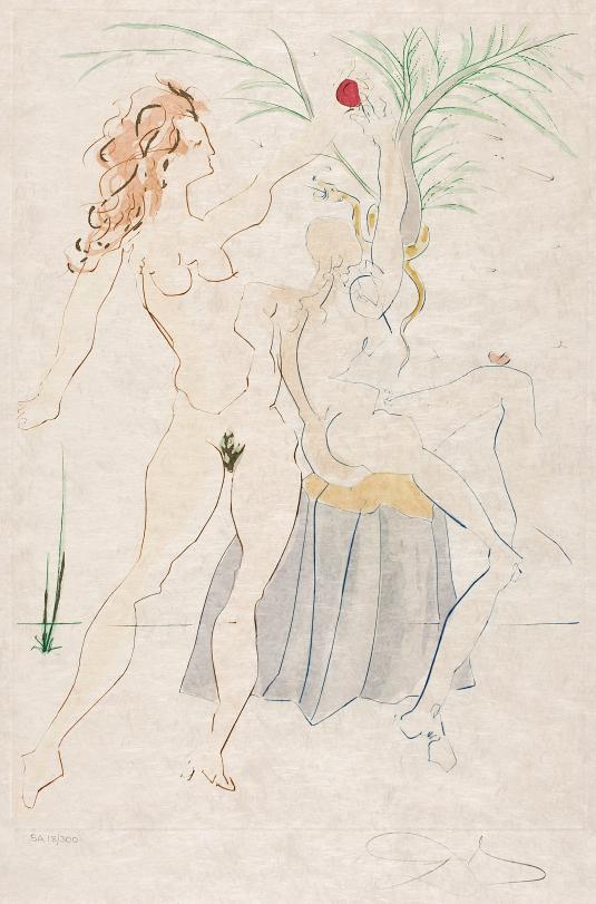 26.5" x 20" Etching with stencil coloring 1975