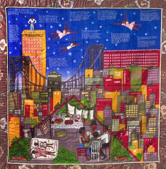 60" x 59" Silkscreen on cotton 1992