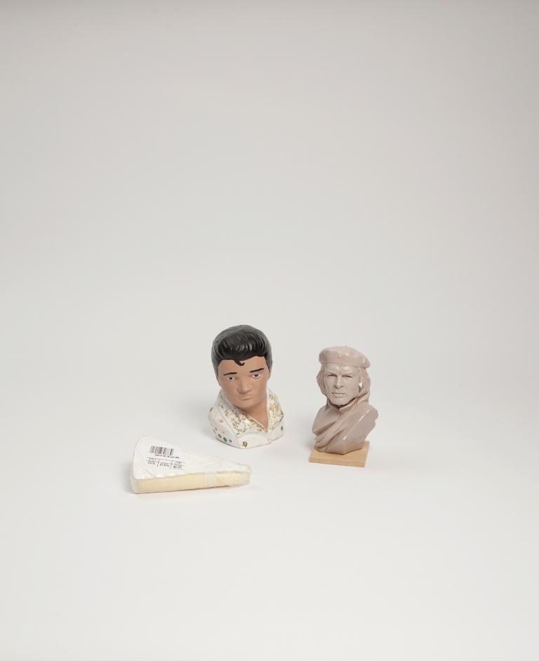 Liliana Porter, "Joan of Arc, Elvis, Che," detail, digital Duraflex, 35" x 29", 2011. Courtesy of the artist.
