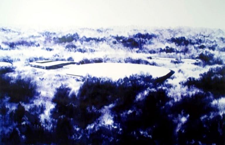 Gamaliel Rodriguez, “Figure 1764,” ballpoint pen and text on paper, 50" x 76", 2015. Image courtesy of the artist and David Castillo Gallery, Miami Beach, Florida.