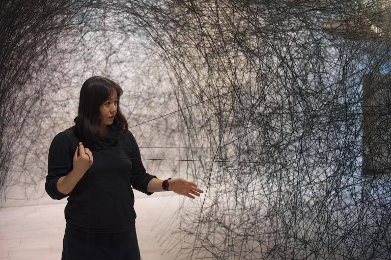 Chiharu Shiota, "A Long Day," K21, Kunstsammlung NRW, Düsseldorf, 2015. Courtesy of the artist and Blain|Southern, Berlin and London. Image by Sunhi Mang.