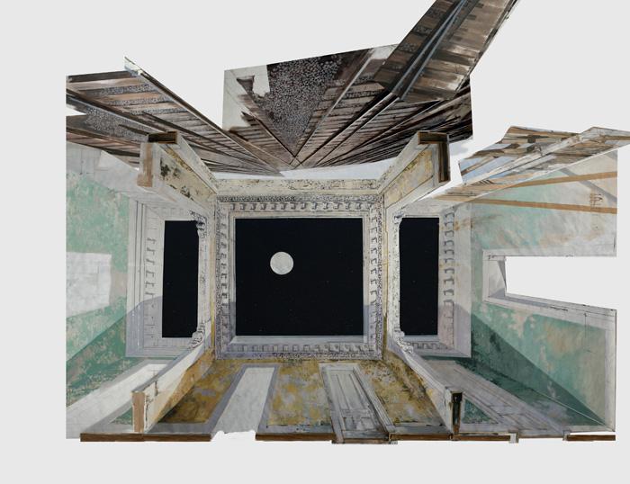 Adam Cvijanovic, "Reconstruction," site-specific painting installation, 2013. Courtesy of the artist.