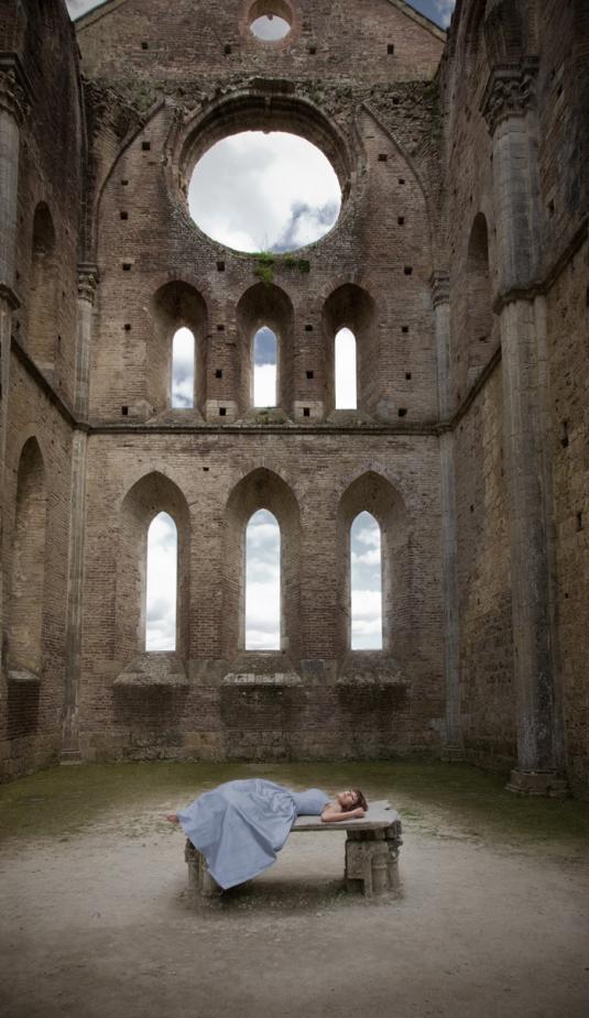 Claire Rosen, B.F.A., photography, 2006,"Sleeping Beauty" (from "Fairy Tales and Other Stories"), C-print, 2009.