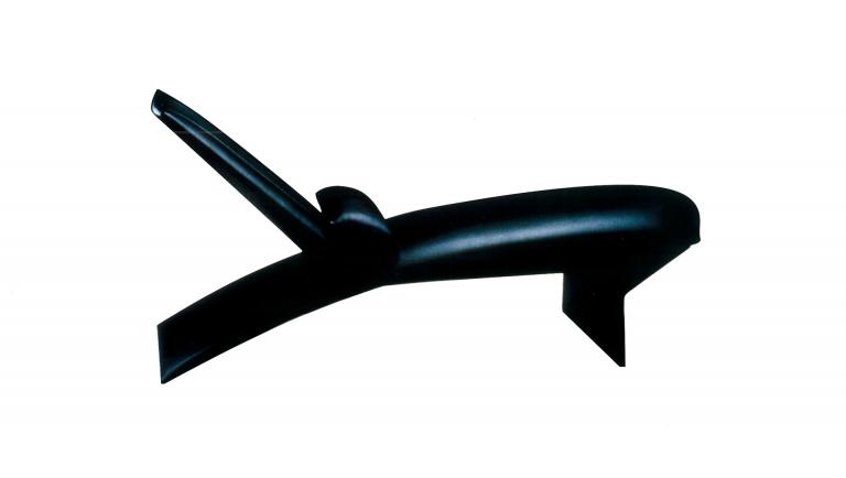 Dakota Jackson, "Ke-Zu Chaise," designed 1988; manufactured 1989, laminated wood, steel and leather. Courtesy of Dakota Jackson.