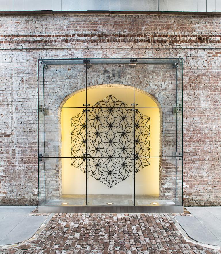 John Bisbee, "Floresco," forged and welded 12-inch bright common spikes, 2014-2015. Image courtesy of the artist.