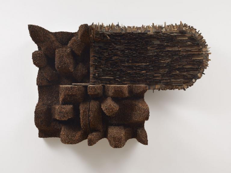 Leonardo Drew, "Number 153," wood, paint, paper and metal, 2012. Courtesy of the artist and Sikkema Jenkins & Co., New York.