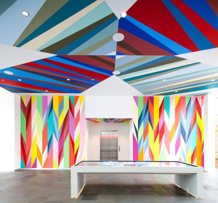 Odili Donald Odita, "Heaven’s Gate," 2012. Commissioned by the SCAD Museum of Art.