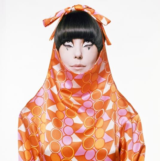 Peggy Moffitt modeling Rudi Gernreich designs, 1966. Photograph by William Claxton.