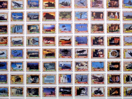 Siemon Allen, "Cards," installation, trading cards, sleeves, dimensions variable, 2005 - 2012. Image courtesy the artist.