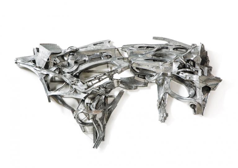 Metal sculpture by define art guest Lee Bul