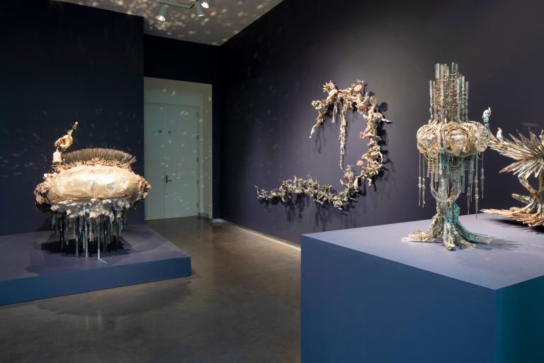 Monica Cook “Liquid Vessels” exhibition installation at SCAD Museum of Art