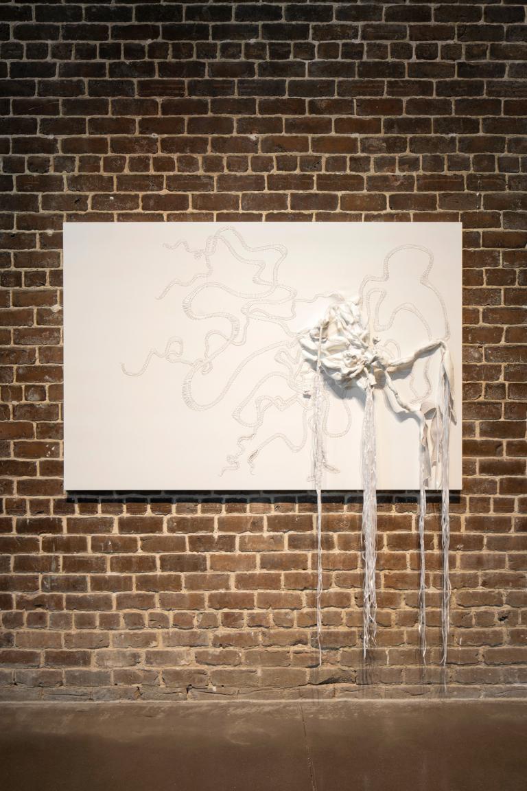 Nicholas Hlobo “Unyukelo” exhibition installation at SCAD Museum of Art