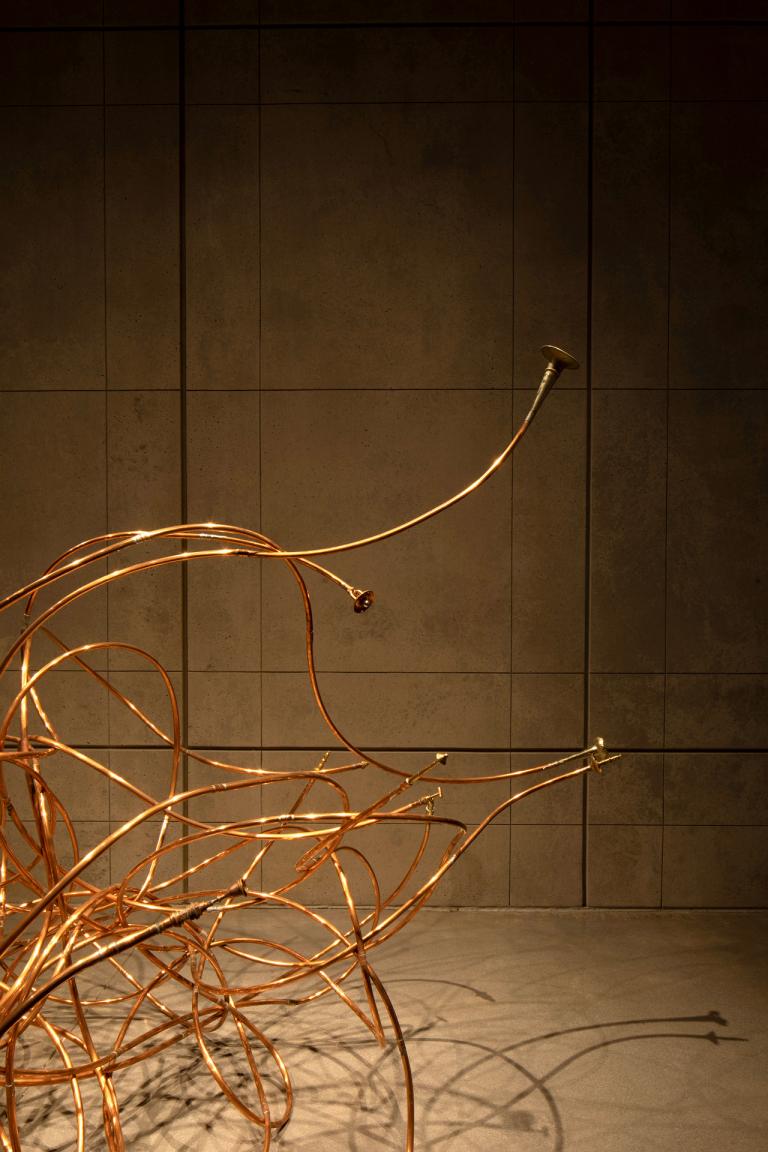 Nicholas Hlobo “Unyukelo” exhibition installation at SCAD Museum of Art
