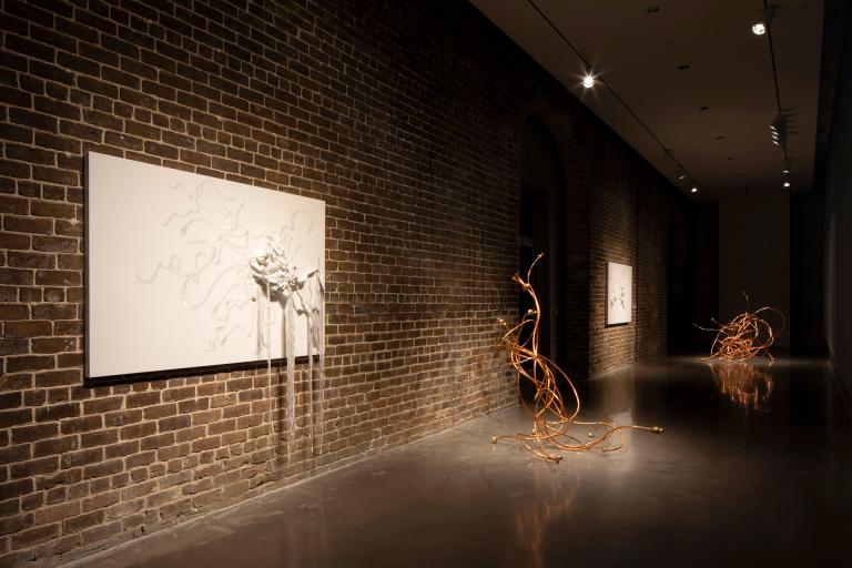 Nicholas Hlobo “Unyukelo” exhibition installation at SCAD Museum of Art