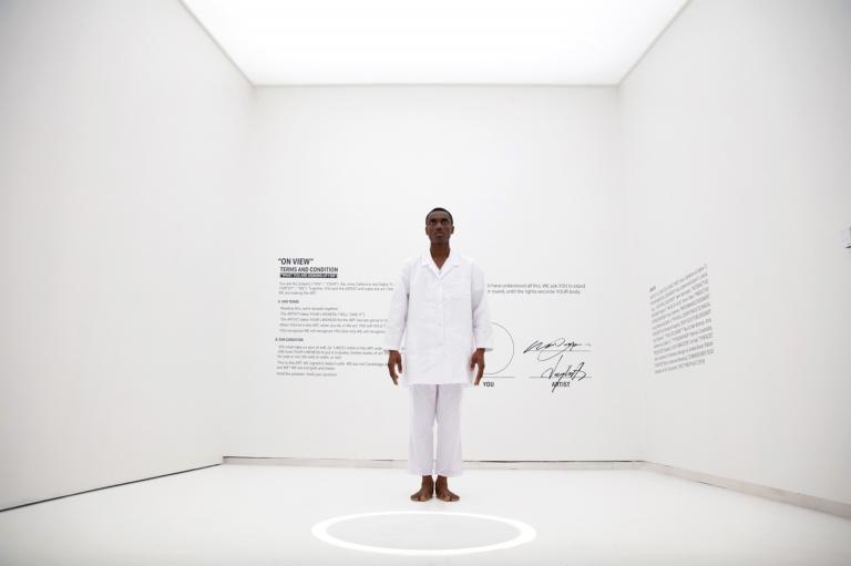 Installation view for Ania Catherine and Dejha Ti performance