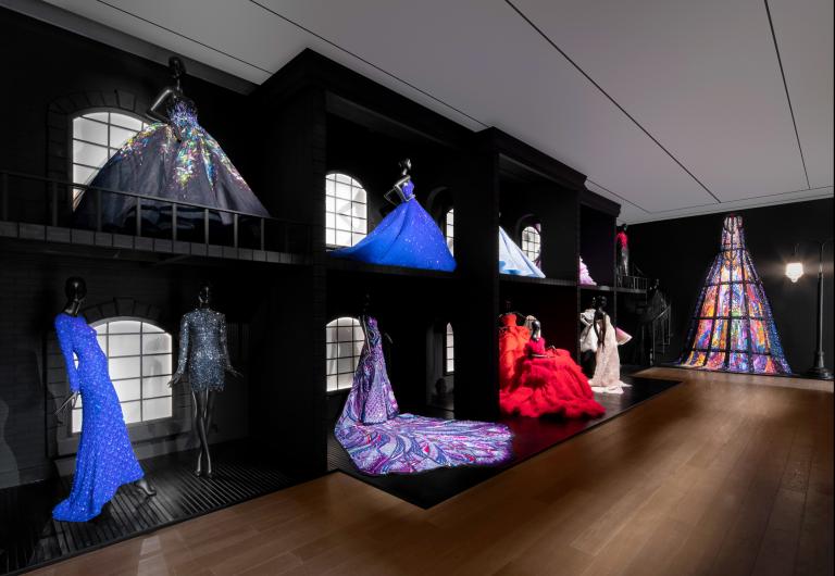 Installation view of Michael Cinco exhibition at SCAD Museum of Art