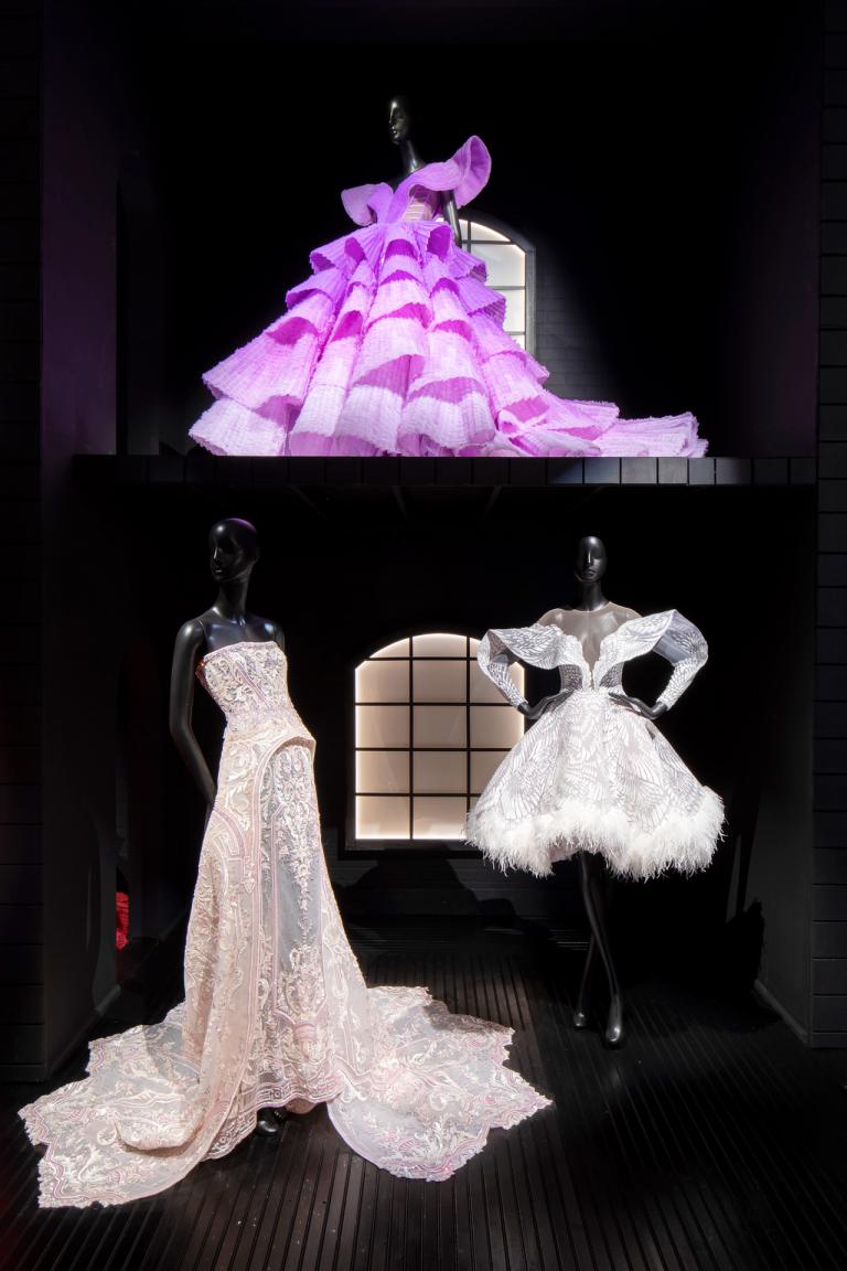 Installation view of Michael Cinco exhibition at SCAD Museum of Art