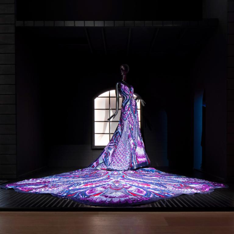 Installation view of Michael Cinco exhibition at SCAD Museum of Art