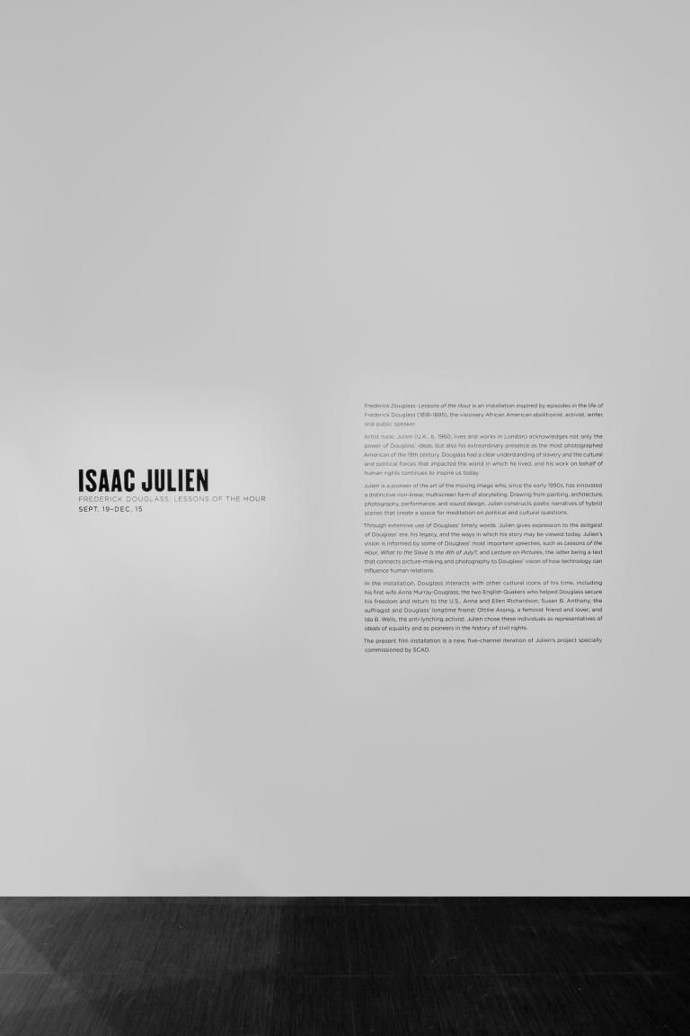 Installation view of Isaac Julien exhibit