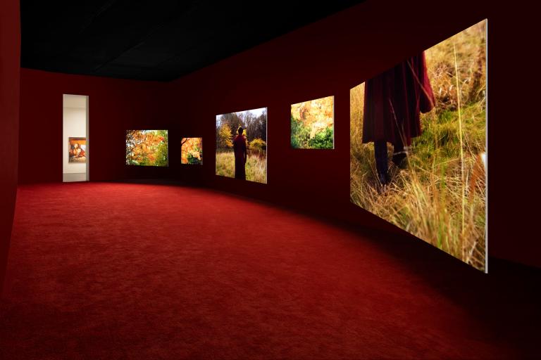Installation view of Isaac Julien exhibit