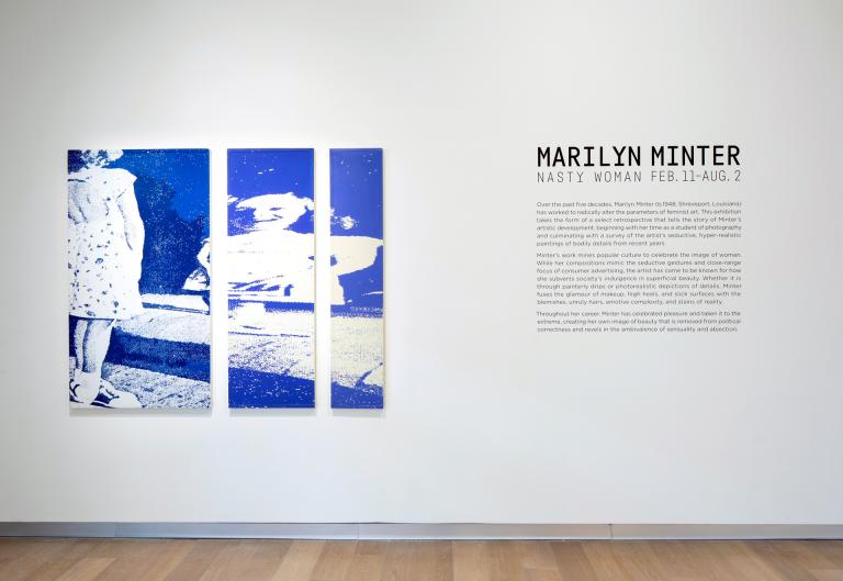 Installation views of Marilyn Minter exhibition at SCAD Museum of Art
