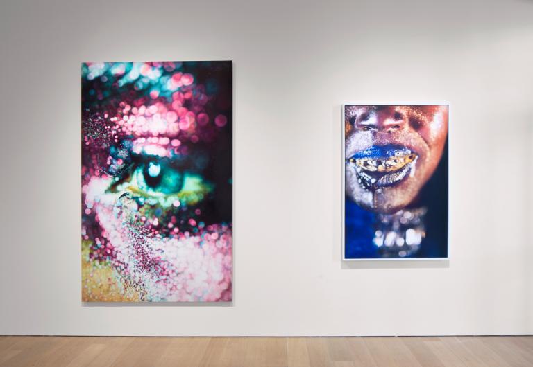 Installation views of Marilyn Minter exhibition at SCAD Museum of Art