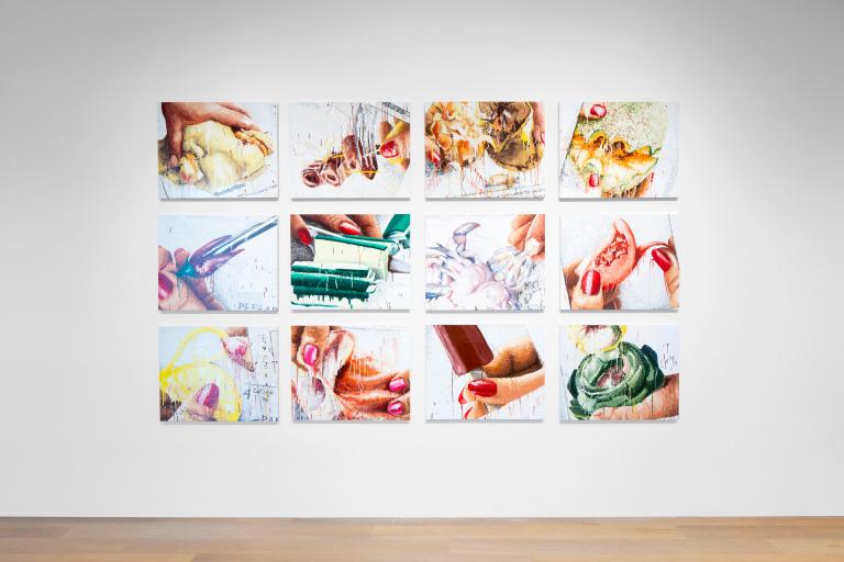 Installation views of Marilyn Minter exhibition at SCAD Museum of Art