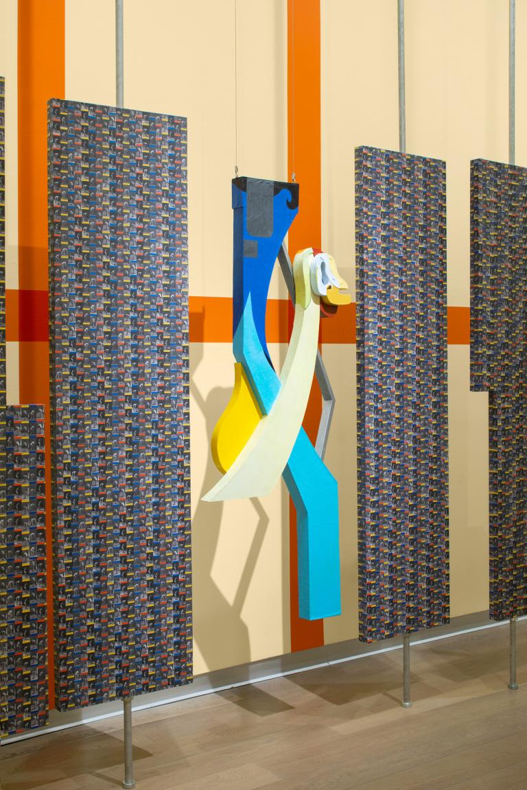 Installation views of Rodrigo Hernandez exhibition at SCAD Museum of Art
