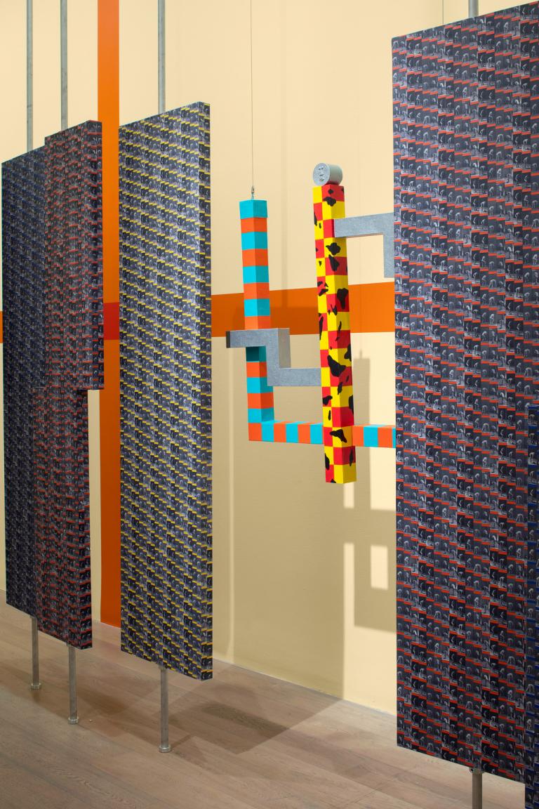 Installation views of Rodrigo Hernandez exhibition at SCAD Museum of Art