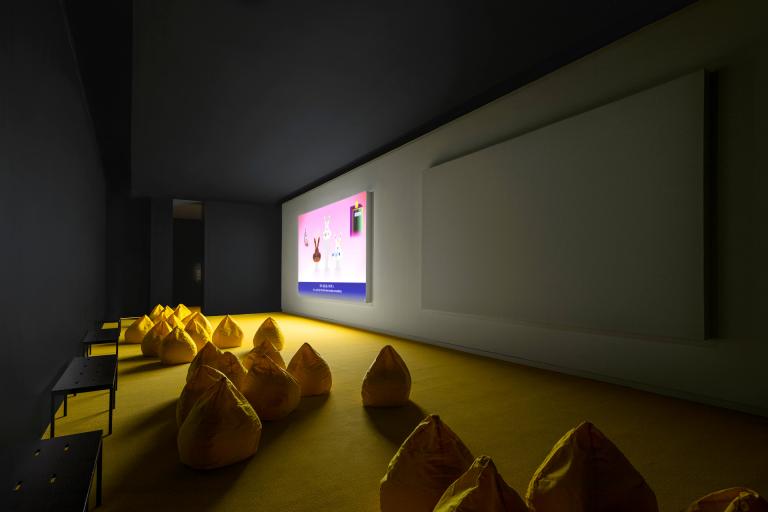 Installation views of Rodrigo Wong Ping exhibition at SCAD Museum of Art