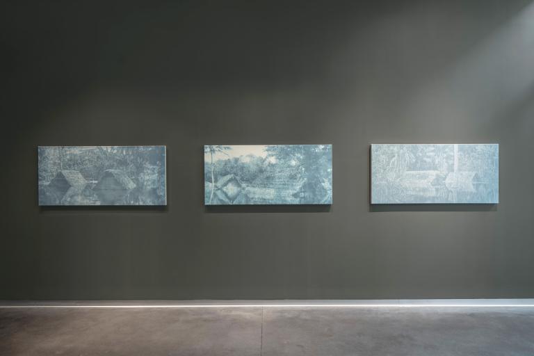 Installation views of Xavier Robles de Medina exhibition at SCAD Museum of Art