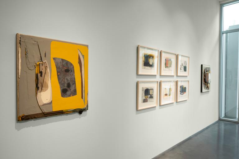 Installation view of Edgar Sanchez Cumbas exhibition