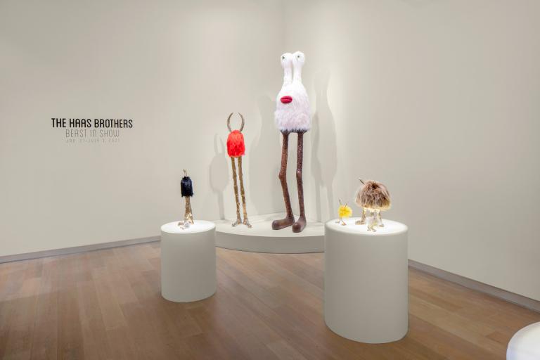 Installation views of Haas Brothers exhibit at SCAD Museum