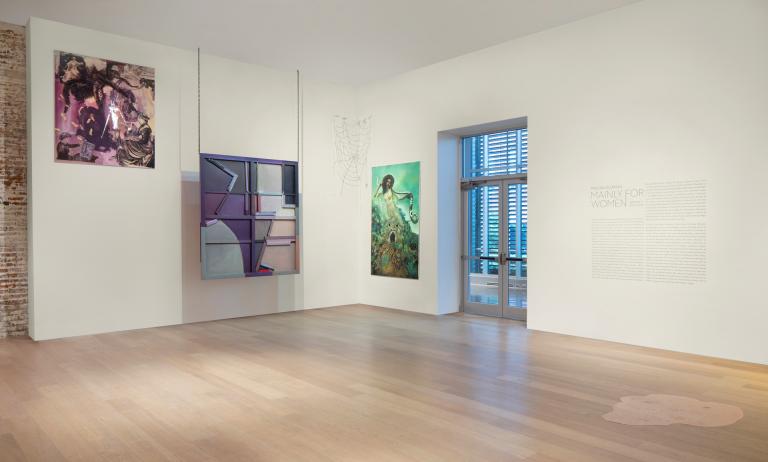 Installation views of Paulina Olowska exhibit at SCAD Museum