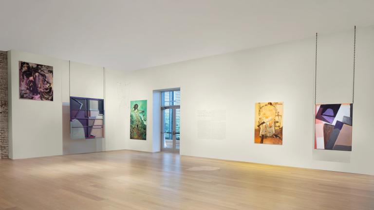Installation views of Paulina Olowska exhibit at SCAD Museum